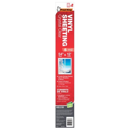 FROST KING Clear Vinyl Sheeting Roll for Door & Windows, 12 ft. x 5 mil FR6059